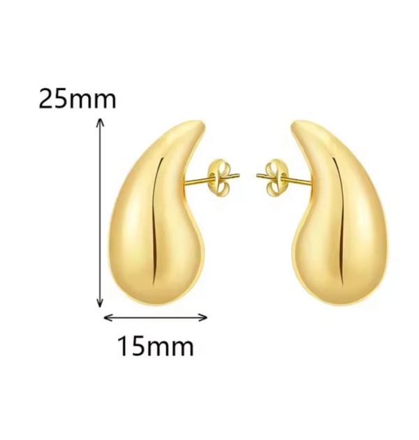 Auksiniai auskarai 2,5 cm x 1,5 cm