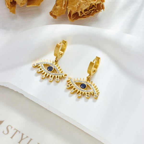 Auskarai moterims A12, auksinės spalvos