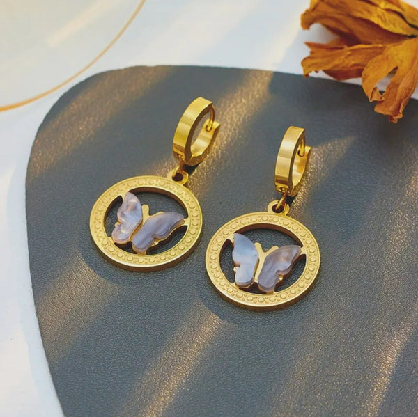 Auskarai moterims B12, auksinės spalvos