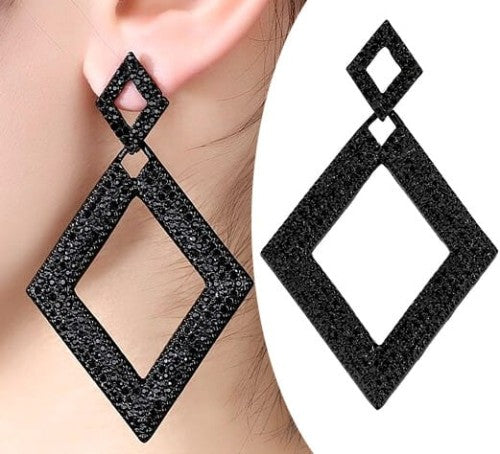 Auskarai moterims Y42 juodi