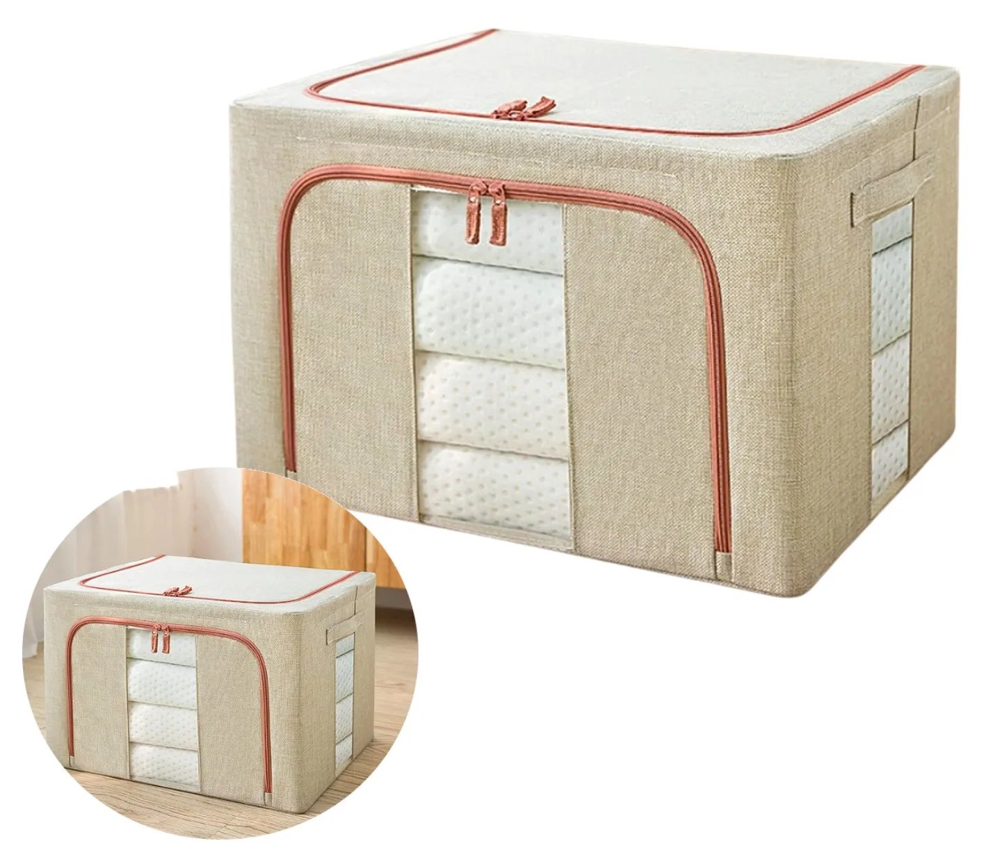 Dėklas spintos stalčiui 50 cm x 40 cm x 33 cm F18 smėlio spalvos