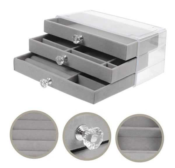 Dėžutė papuošalams SX130 pilka