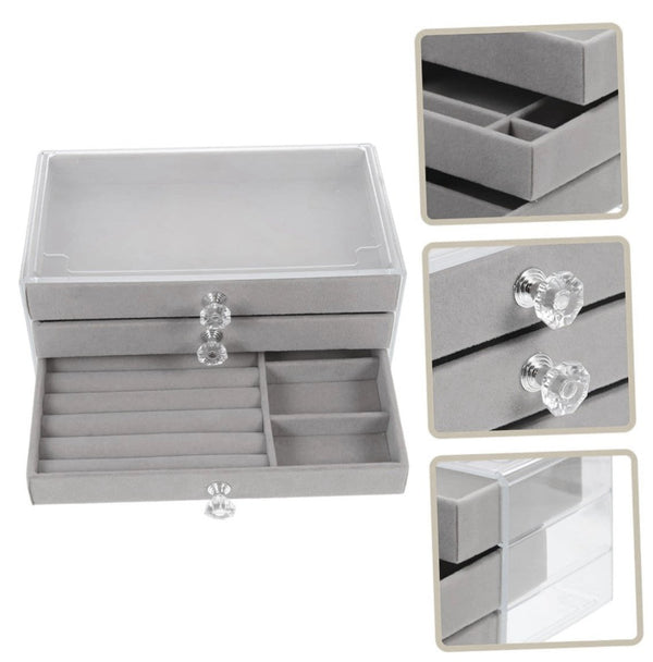 Dėžutė papuošalams SX130 pilka