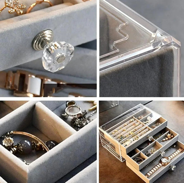 Dėžutė papuošalams SX130 pilka