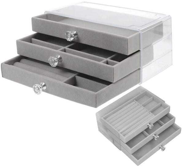 Dėžutė papuošalams SX130 pilka