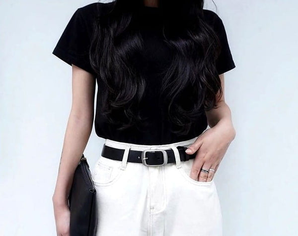 Diržas moterims T46, juodas