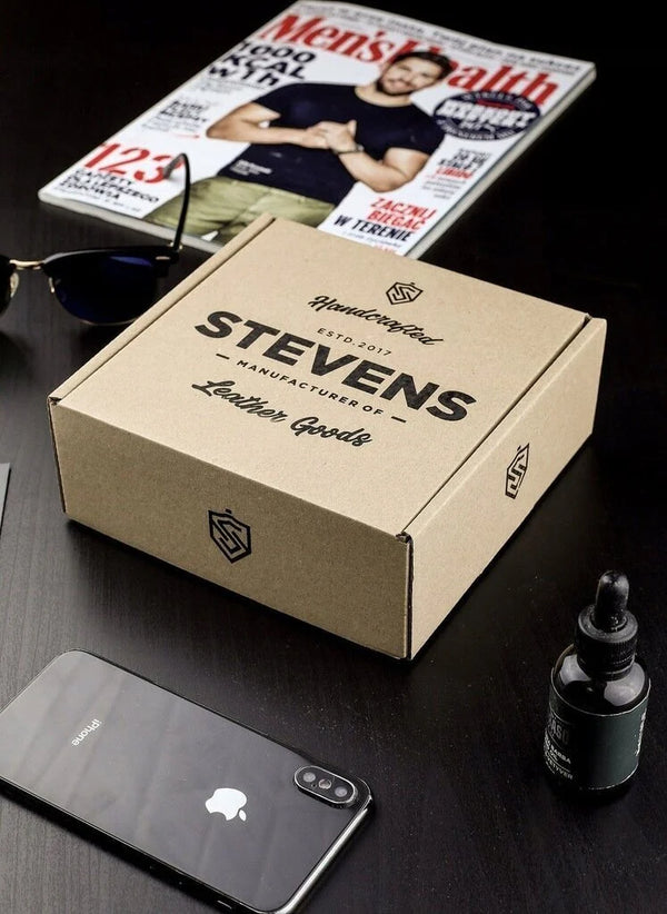 Dovanų rinkinys piniginė + diržas Stevens, juodas D190