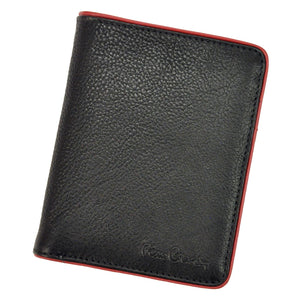 Pierre Cardin TILAK05 TUMBLE 326 juoda ir raudona piniginė czarny + czerwony