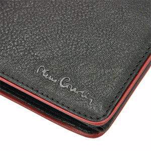 Pierre Cardin TILAK05 TUMBLE 326 juoda ir raudona piniginė czarny + czerwony