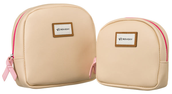 Dviejų moteriškų kosmetinių rinkinys K12, smėlio spalvos