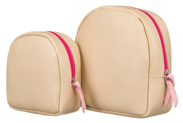 Dviejų moteriškų kosmetinių rinkinys K12, smėlio spalvos