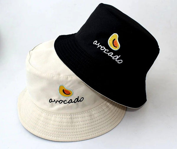 Dvipusė kepurė bucket hat AVOCADO, balta-juoda