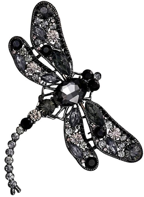 Elegantiška sagė Dragonfly, gausiai dekoruota cirkoniais ir kristalais