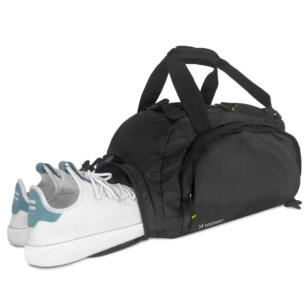 Juoda kelioninė sportinė kuprinė rankiniam bagažui 40x20x25 cm