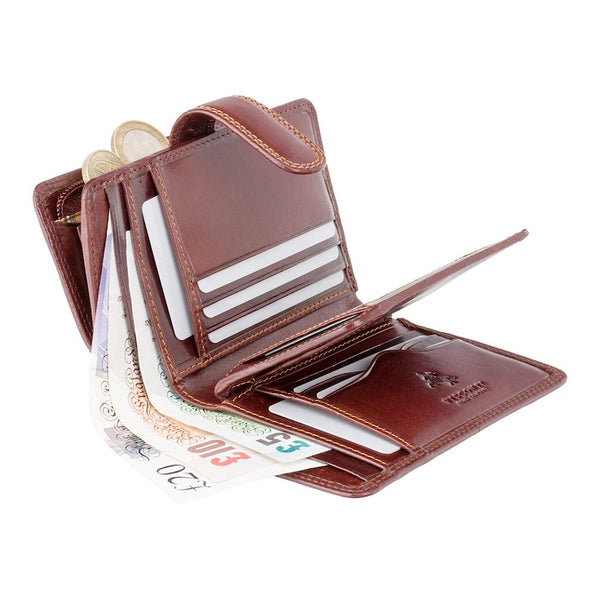 Moteriška odinė piniginė Visconti MZ11 Brown, ruda D1842