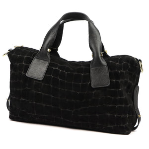 Luka 26-119 CROCO juoda odinė rankinė czarny