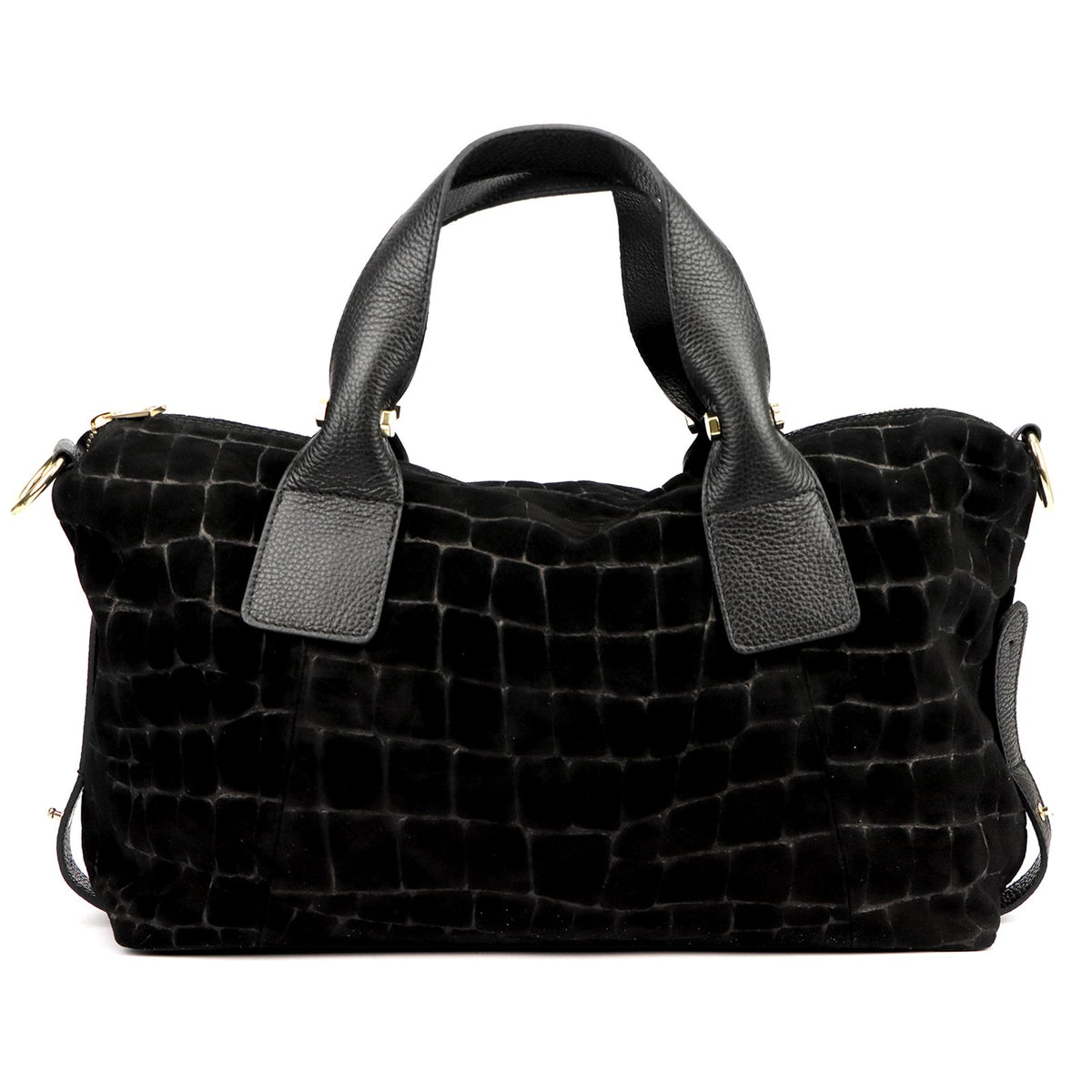 Luka 26-119 CROCO juoda odinė rankinė czarny