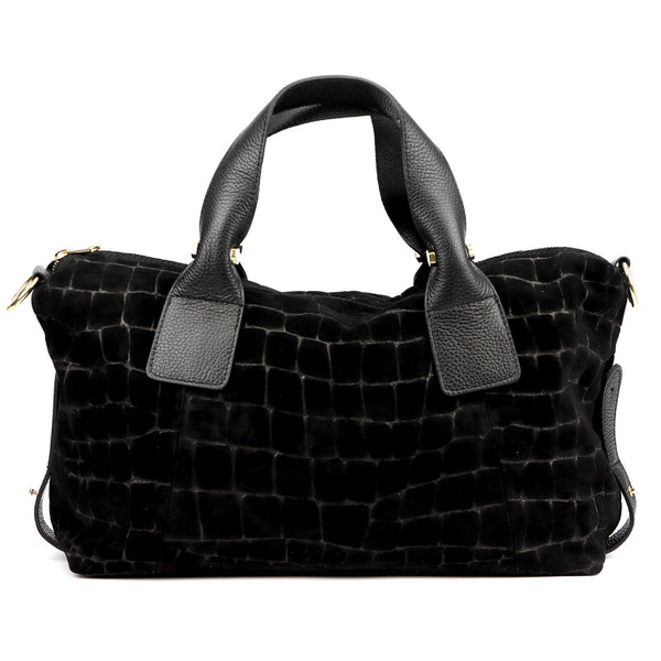 Luka 26-119 CROCO juoda odinė rankinė czarny