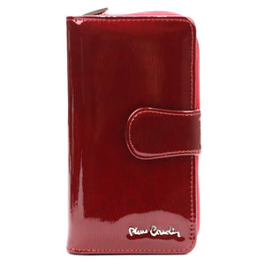 Pierre Cardin 05 LINE 116 raudona odinė piniginė czerwony