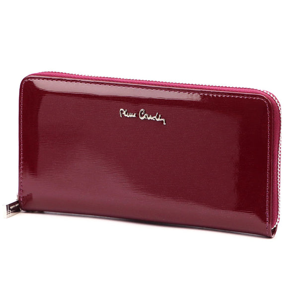 Pierre Cardin 05 LINE 119 violetinė odinė piniginė fioletowy