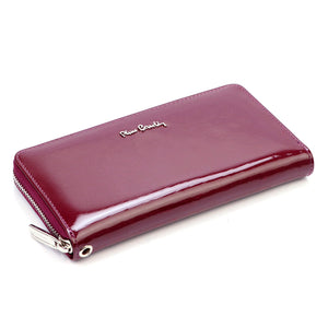 Pierre Cardin 05 LINE 119 violetinė odinė piniginė fioletowy