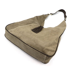 LOCCA MILANO LM-005 taupe ir tamsiai ruda odinė rankinė taupe + ciemny brąz