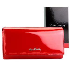 Pierre Cardin 07 SHINY 100 raudona piniginė czerwony