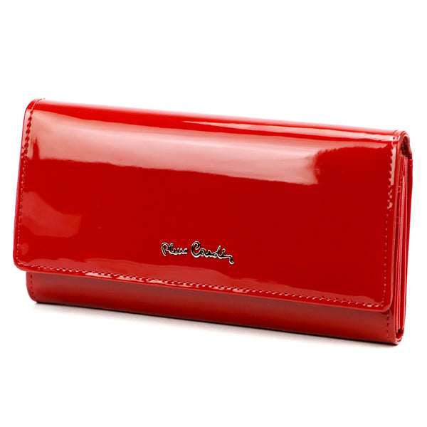Pierre Cardin 07 SHINY 100 raudona piniginė czerwony