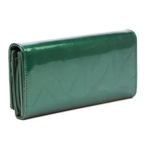Pierre Cardin 02 LEAF 106 žalia odinė piniginė zielony