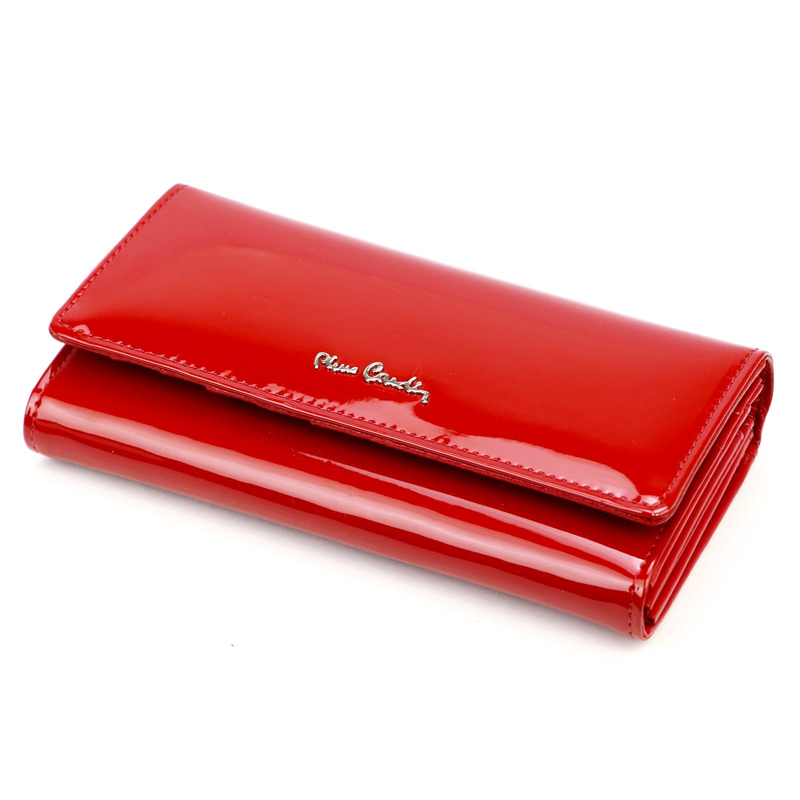Pierre Cardin 07 SHINY 100 raudona piniginė czerwony