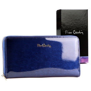 Pierre Cardin 05 LINE 119 mėlyna odinė piniginė niebieski