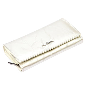 Pierre Cardin 02 LEAF 106 kreminė odinė piniginė cream