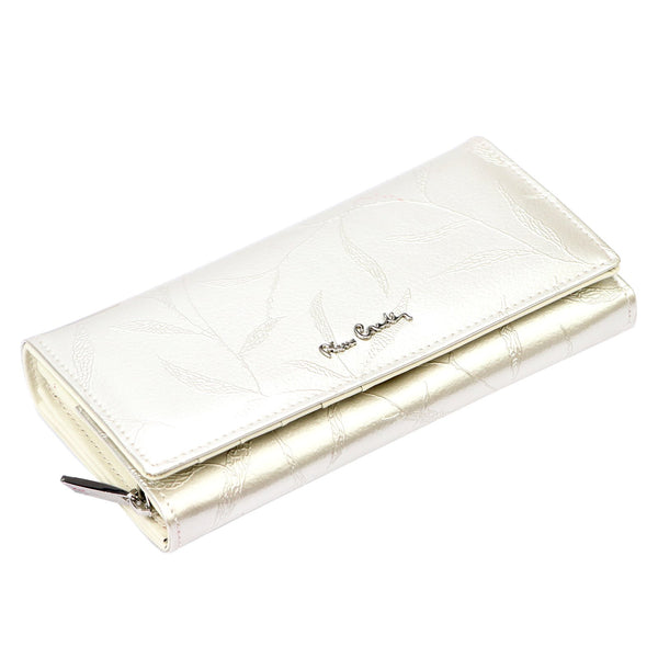 Pierre Cardin 02 LEAF 106 kreminė odinė piniginė cream