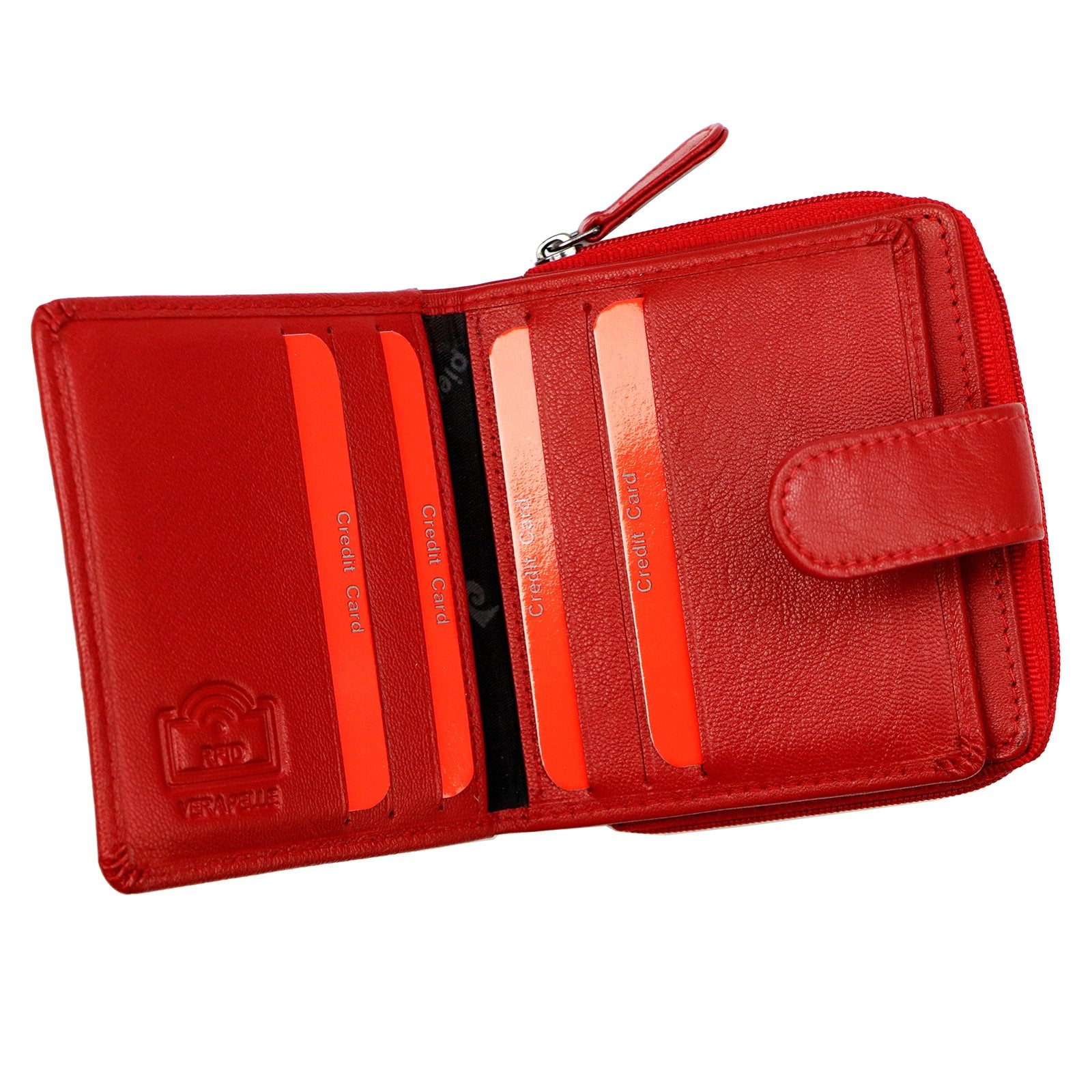 Pierre Cardin TILAK155 2510 raudona odinė piniginė czerwony