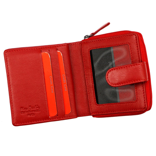 Pierre Cardin TILAK155 2510 raudona odinė piniginė czerwony