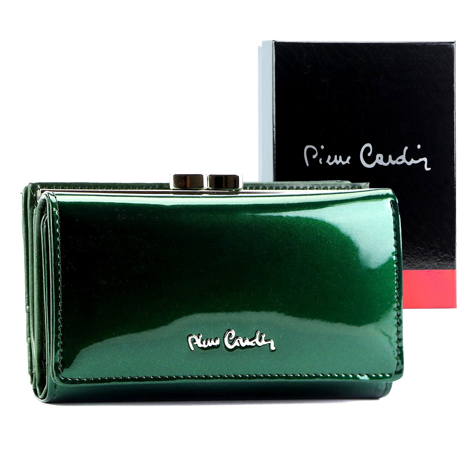 Pierre Cardin 07 SHINY 108 žalia piniginė zielony