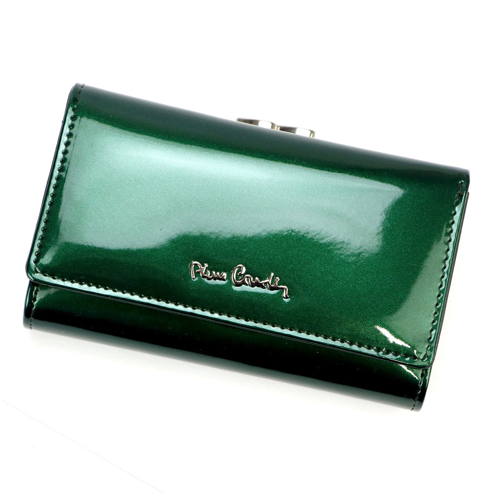 Pierre Cardin 07 SHINY 108 žalia piniginė zielony
