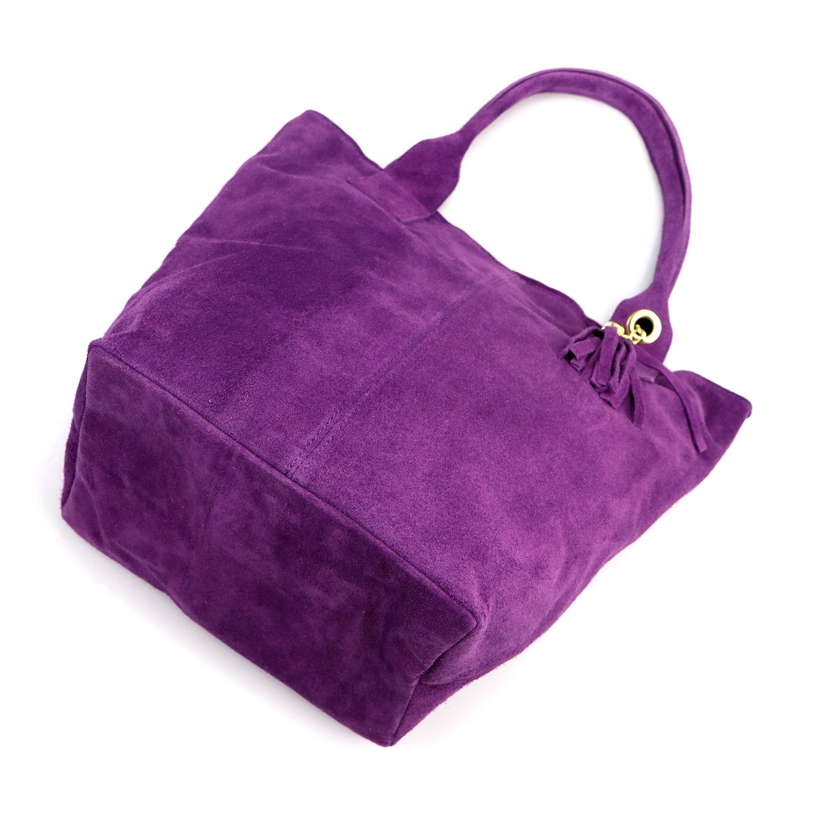 Luka 26-026 violetinė natūralios odos rankinė fioletowy