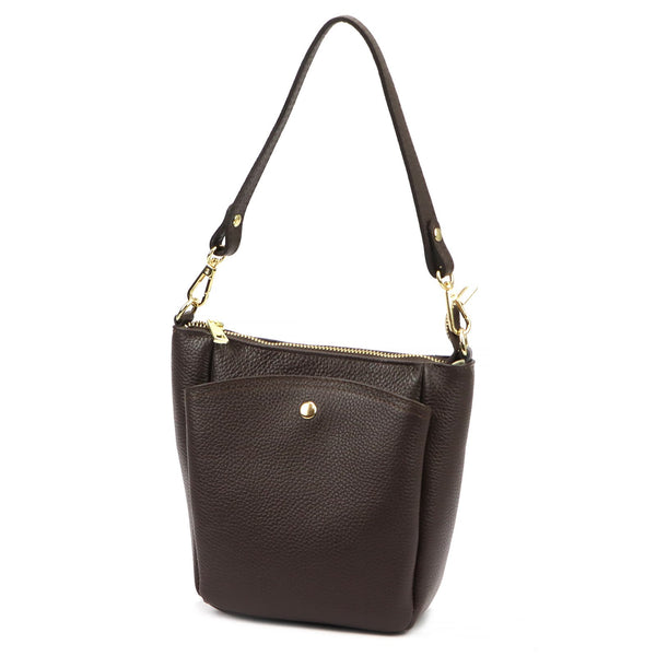 Luka 26-018 DOLLARO tamsiai ruda odinė rankinė ciemny brąz