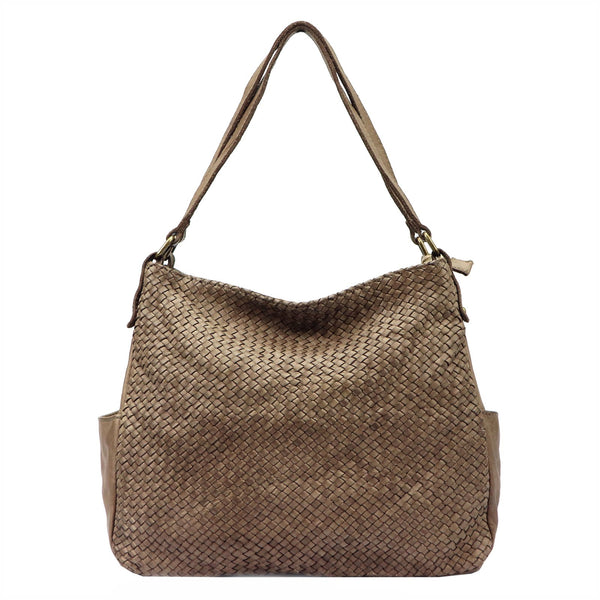 VS 023 taupe natūralios odos rankinė taupe