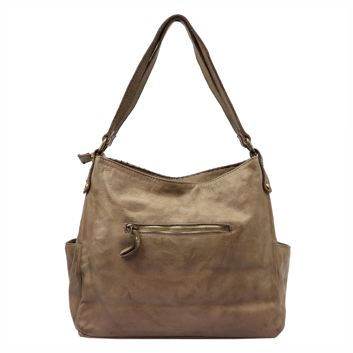 VS 023 taupe natūralios odos rankinė taupe