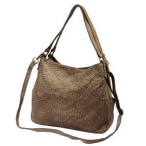 VS 023 taupe natūralios odos rankinė taupe