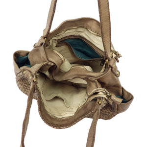 VS 023 taupe natūralios odos rankinė taupe