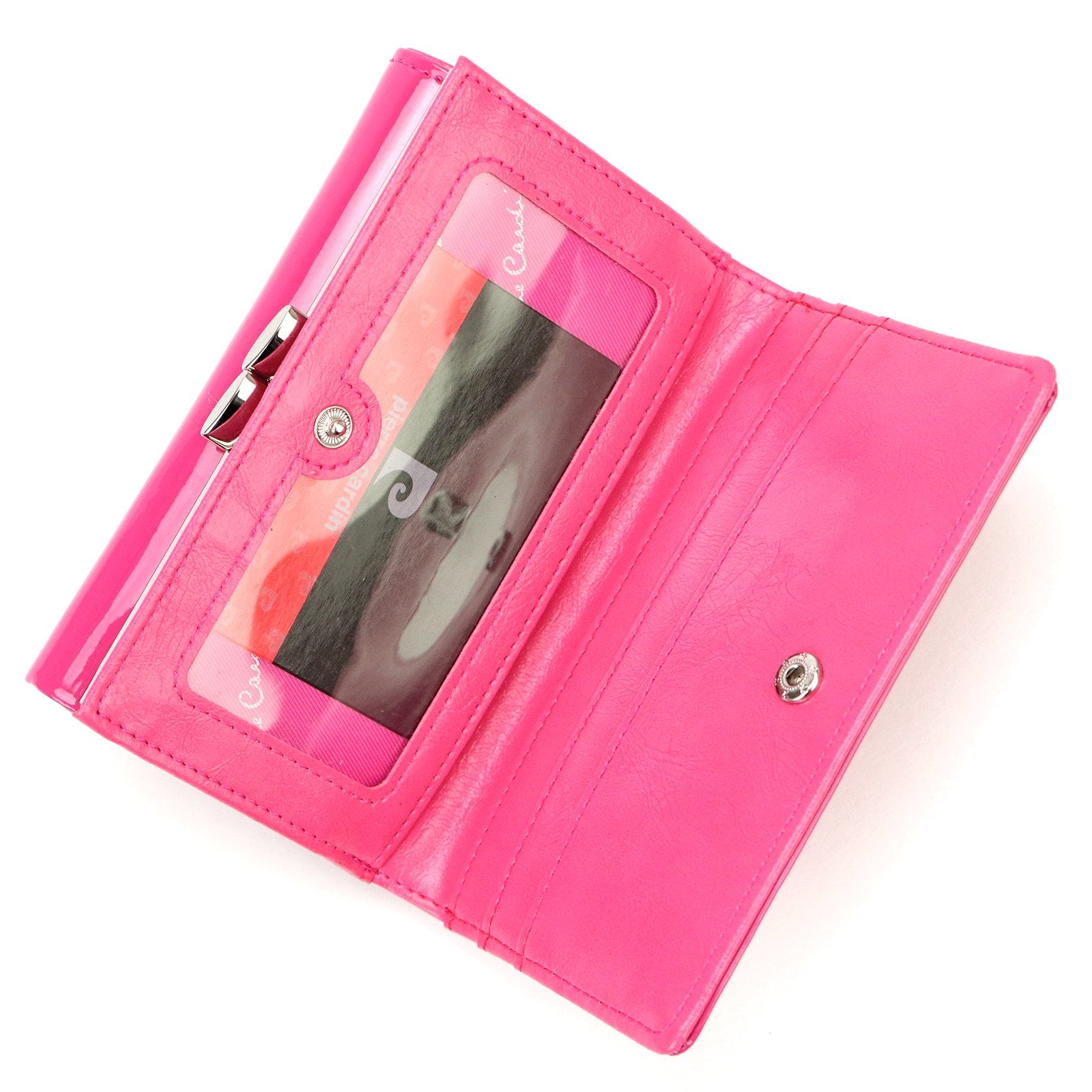 Pierre Cardin 07 SHINY 108 fuksijų spalvos piniginė fuksja