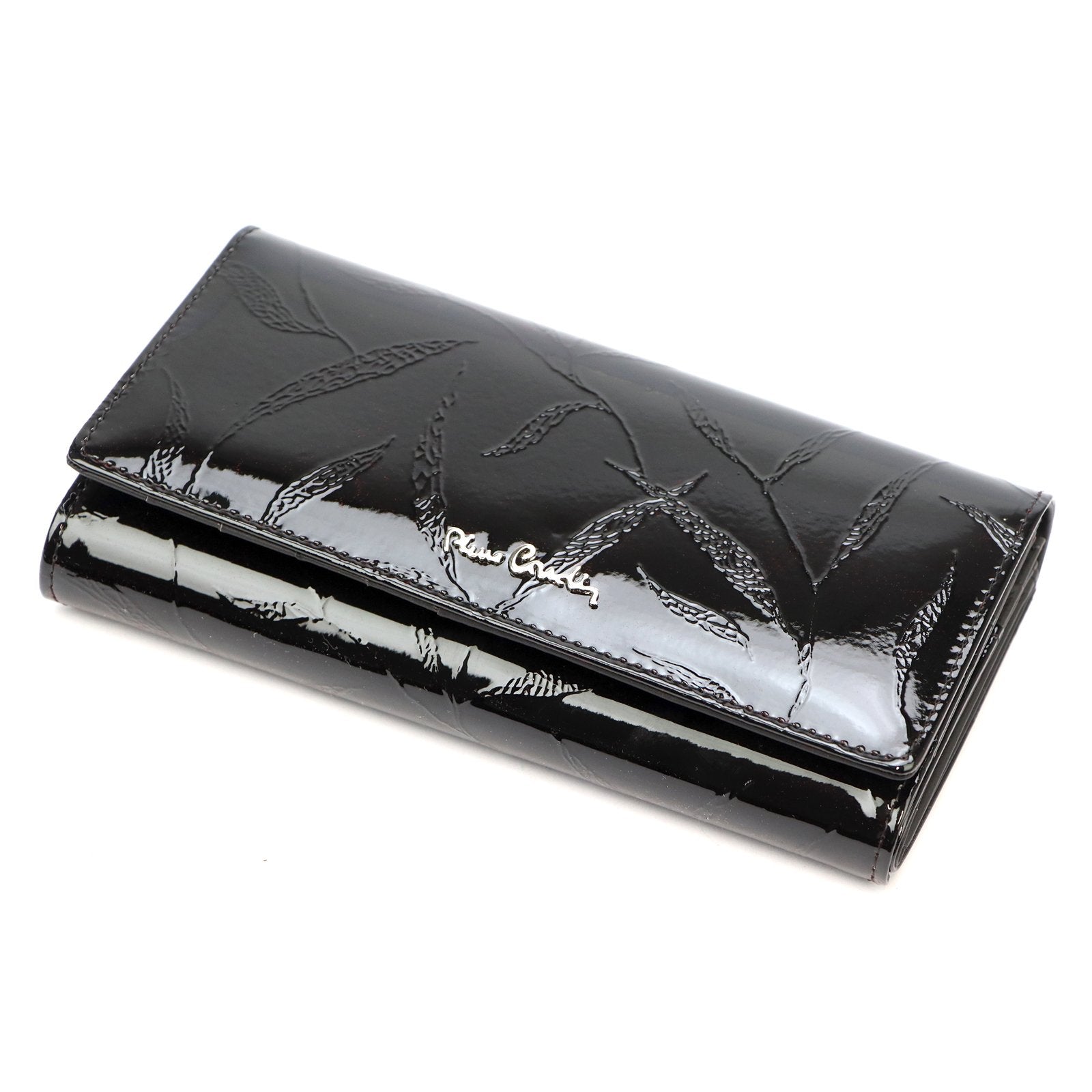 Pierre Cardin 02 LEAF 102 juoda piniginė czarny