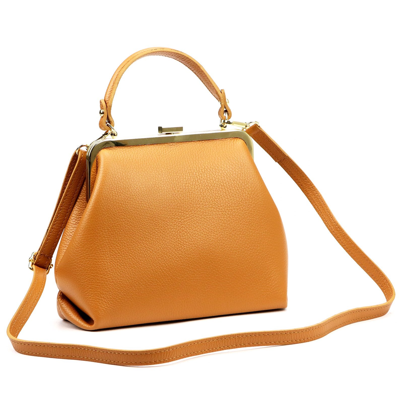 Luka 24-024 DOLLARO camel-1 natūralios odos rankinė camel-1