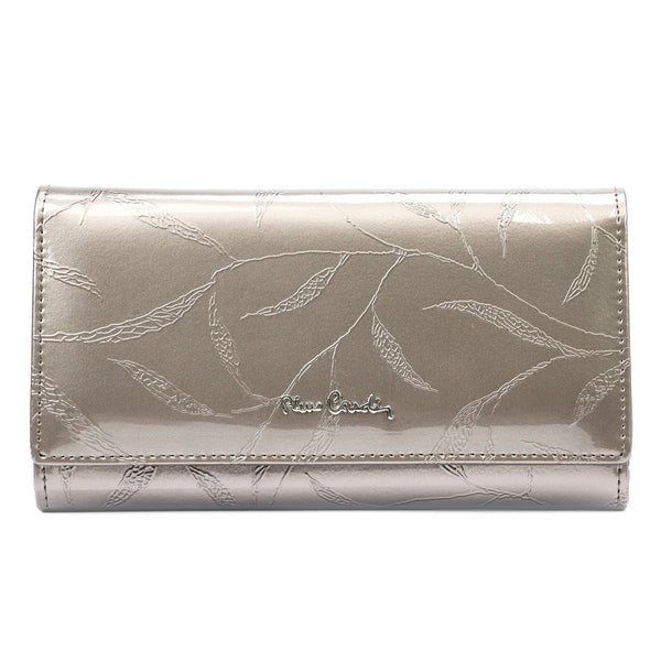 Pierre Cardin 02 LEAF 102 pelenų spalvos odinė piniginė popiel