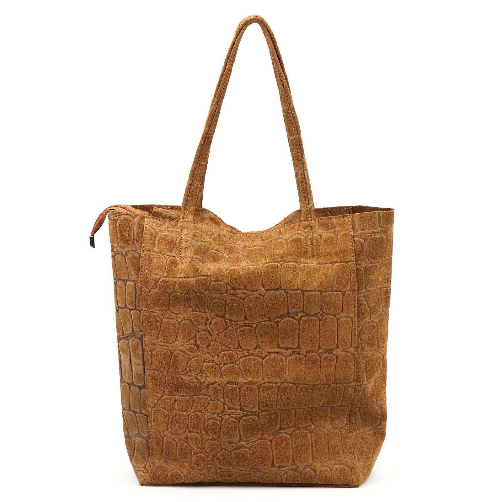 Luka 26-084 CROCO camel-1 natūralios odos rankinė camel-1