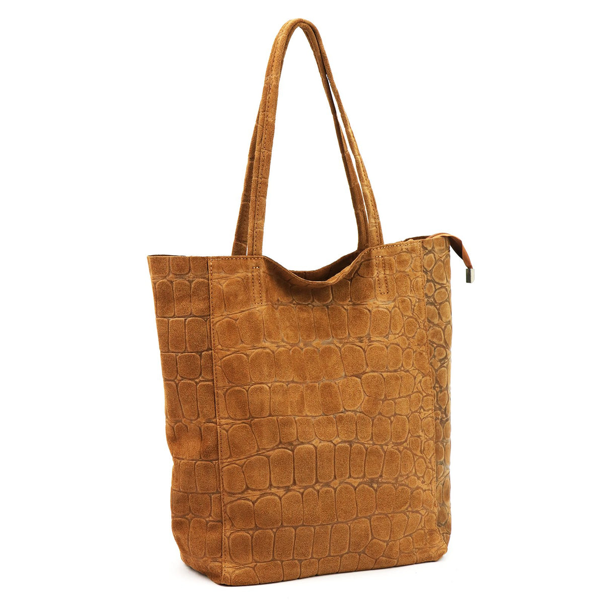 Luka 26-084 CROCO camel-1 natūralios odos rankinė camel-1