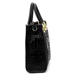 Luka 26-072 CROCO juoda odinė rankinė czarny
